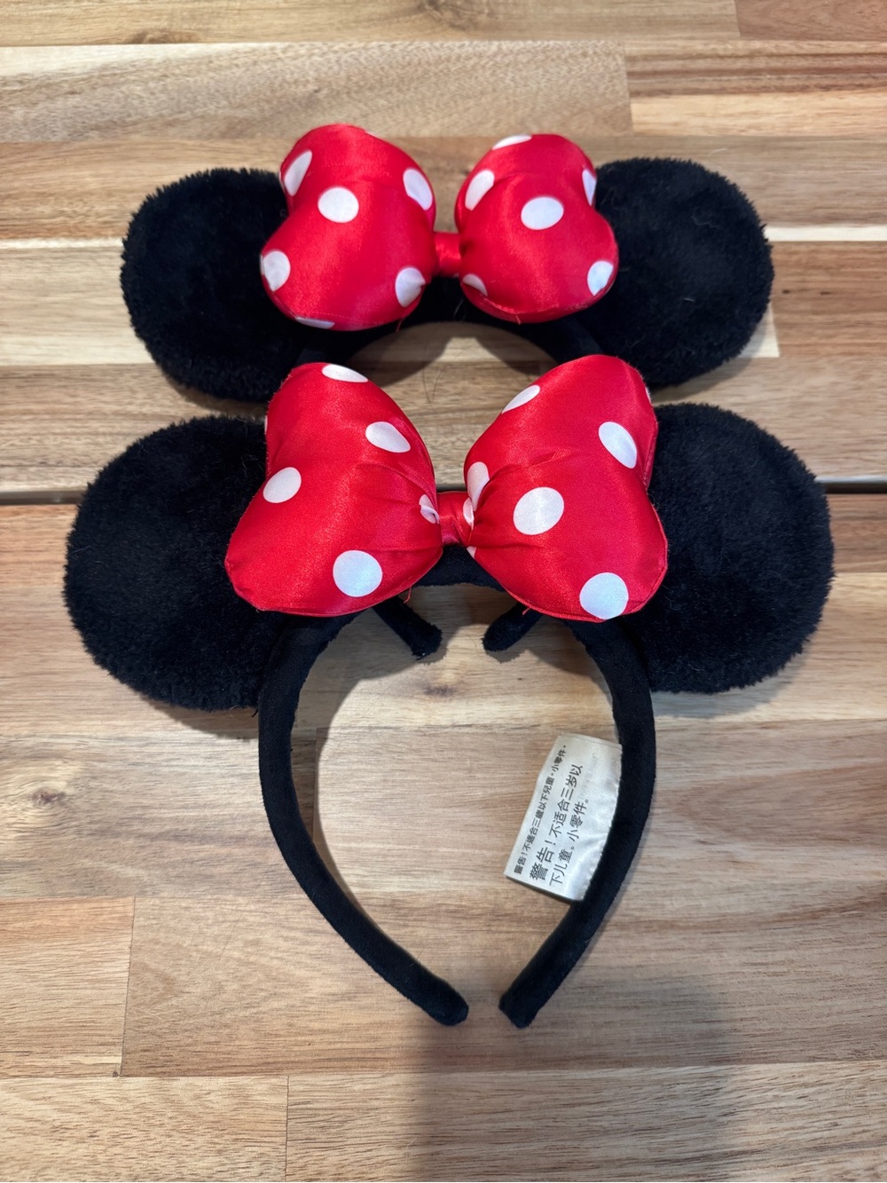Disney Black Mouse Ear Headband with Red Polka Dot Bow
